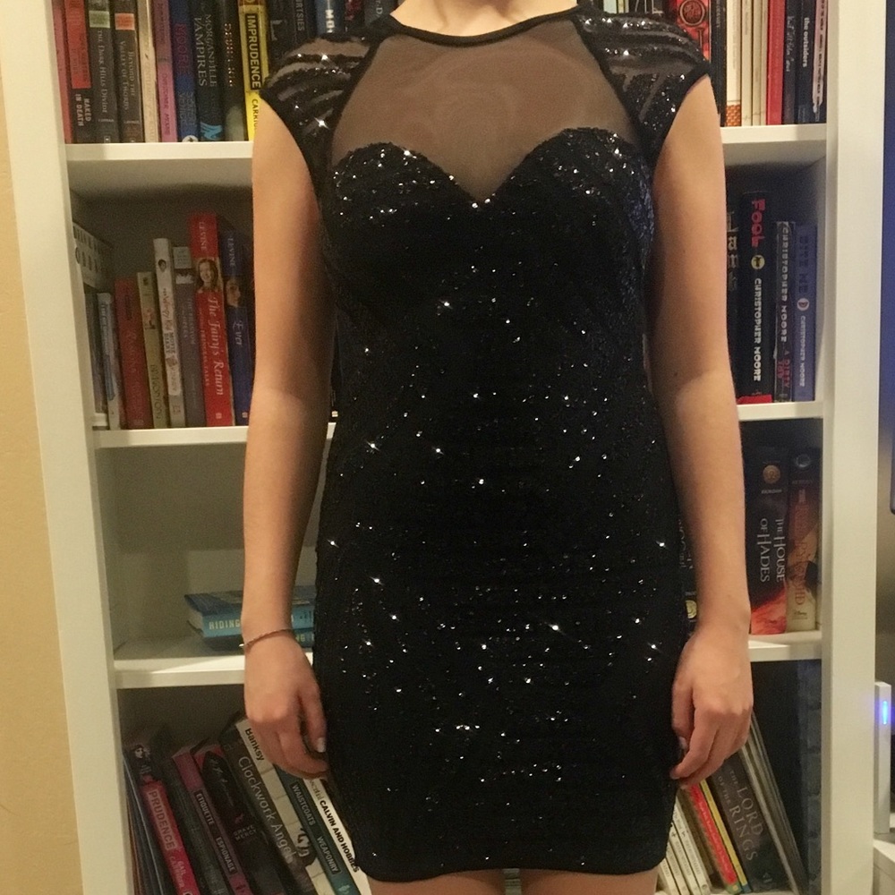 Sequin Chevron Party Dress